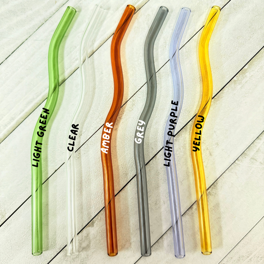 Wavy Glass Straws