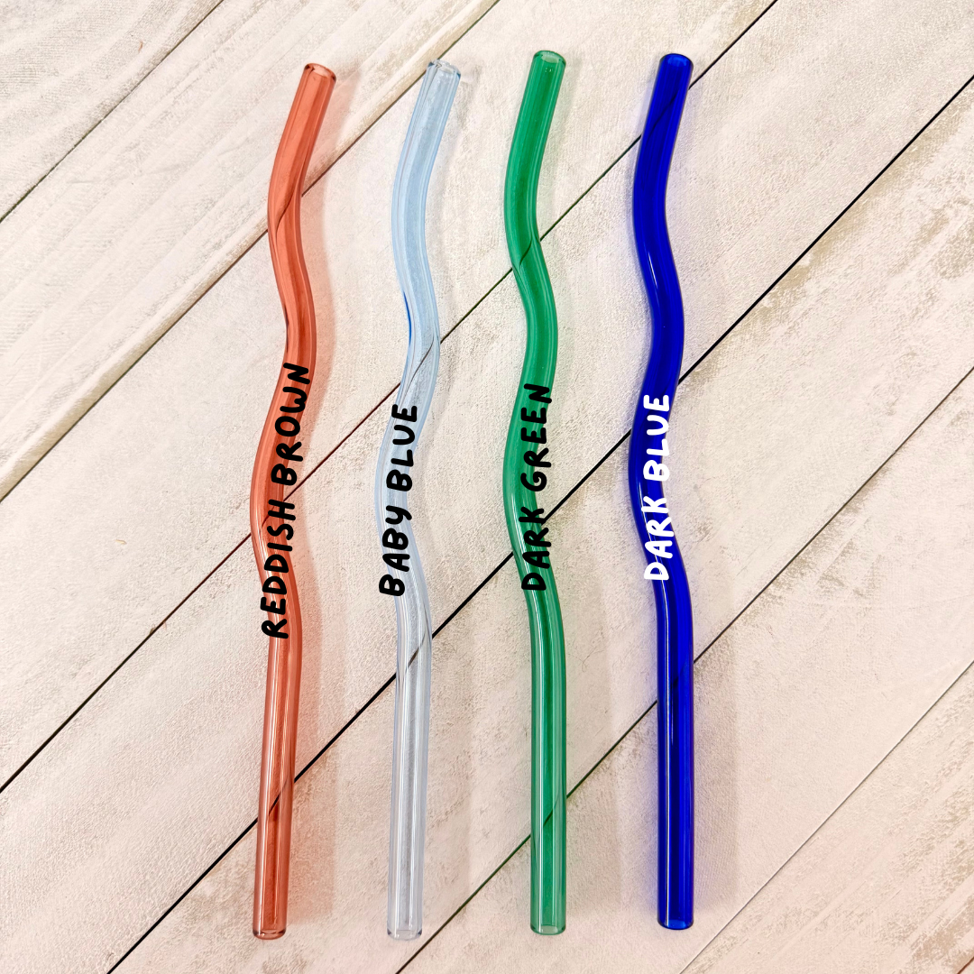 Wavy Glass Straws