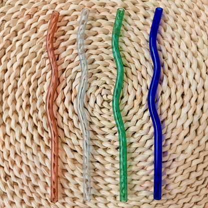 Wavy Glass Straws