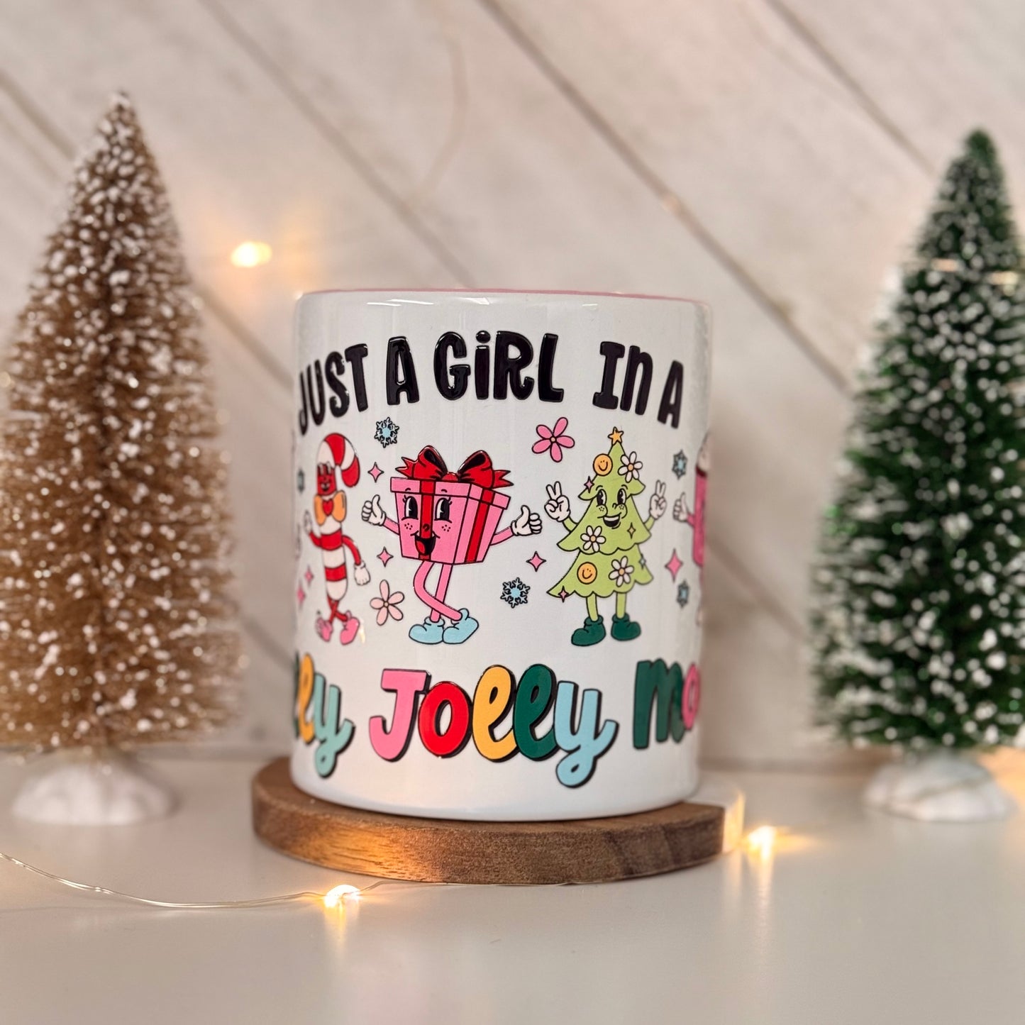 Just a Girl in a Holly Jolly Mood Mug