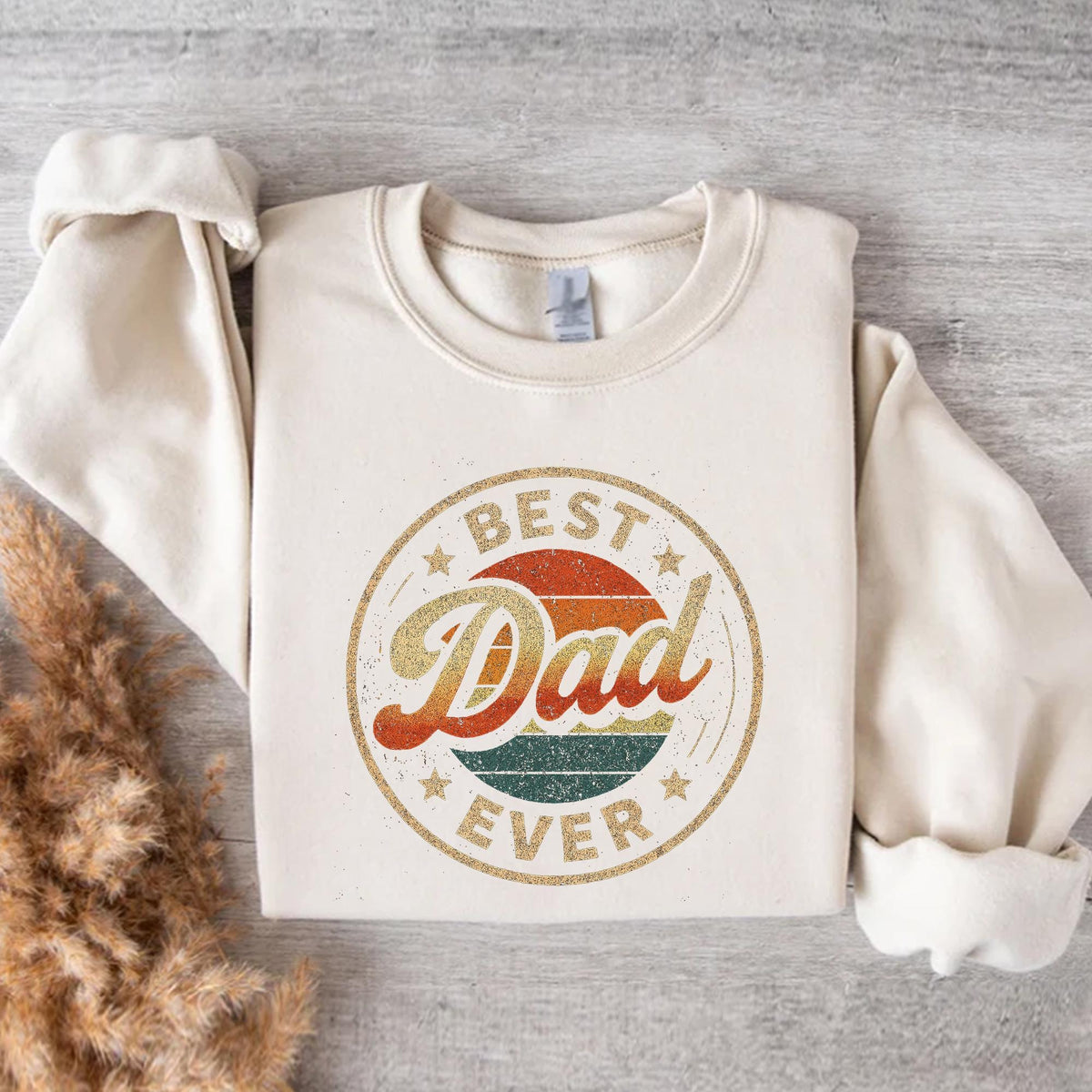 Best Dad Ever Retro Sunset DTF