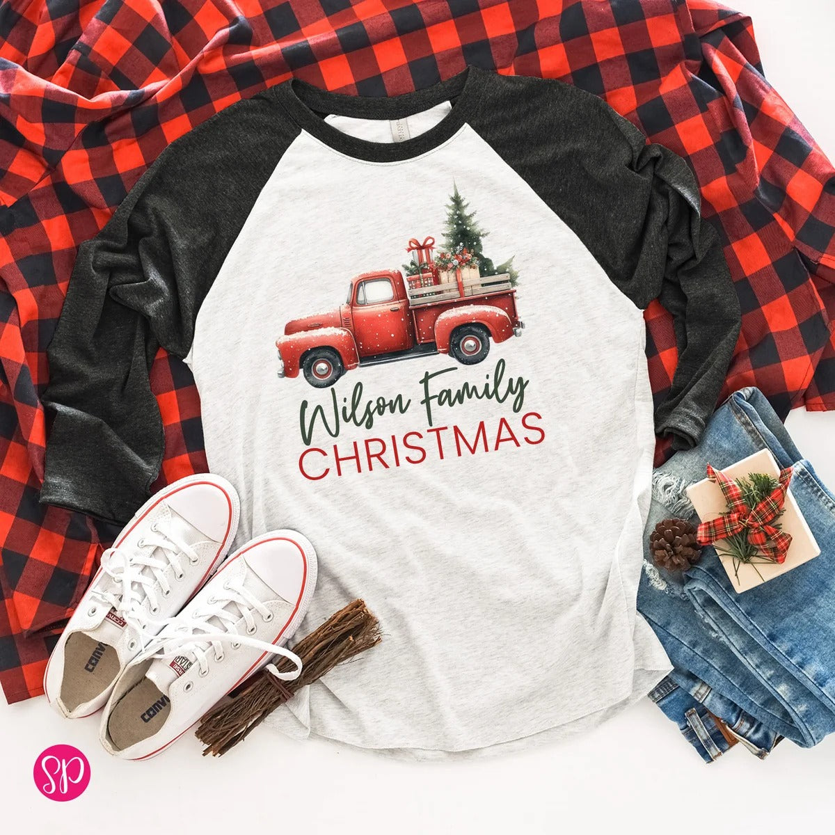 Christmas Vibes Vintage Truck Tee