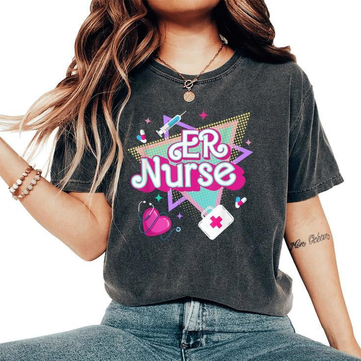 ER Nurse Saving Lives Vintage DTF