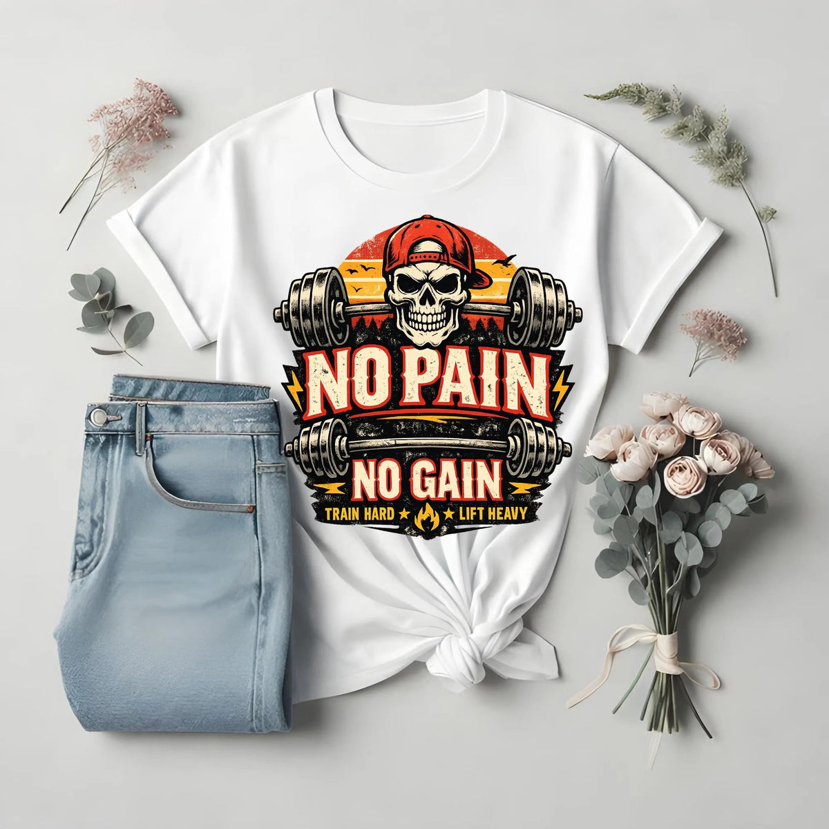 No Pain No Gain Vintage Sublimation