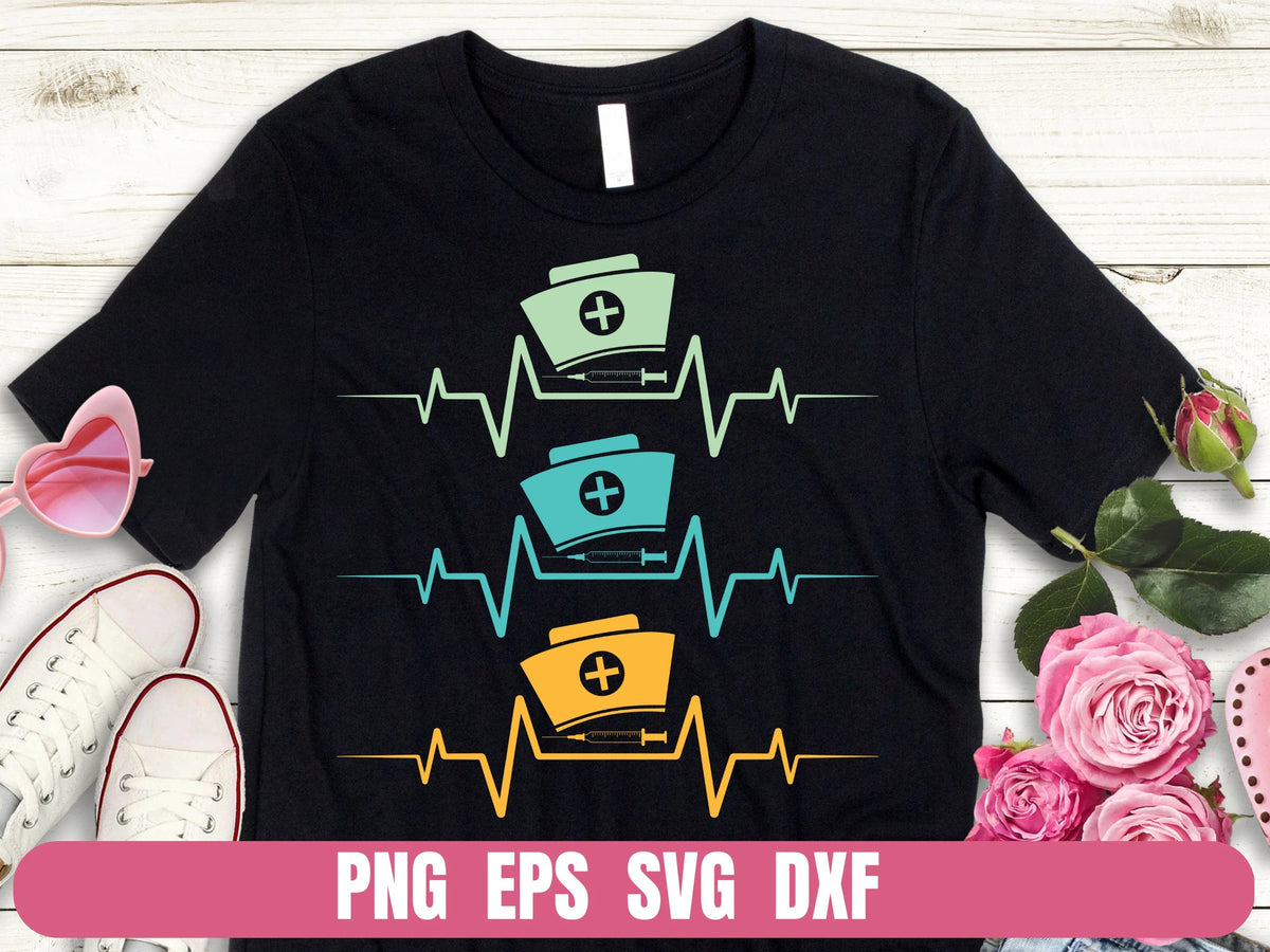 Nurse Life Heartbeat Retro Sublimation
