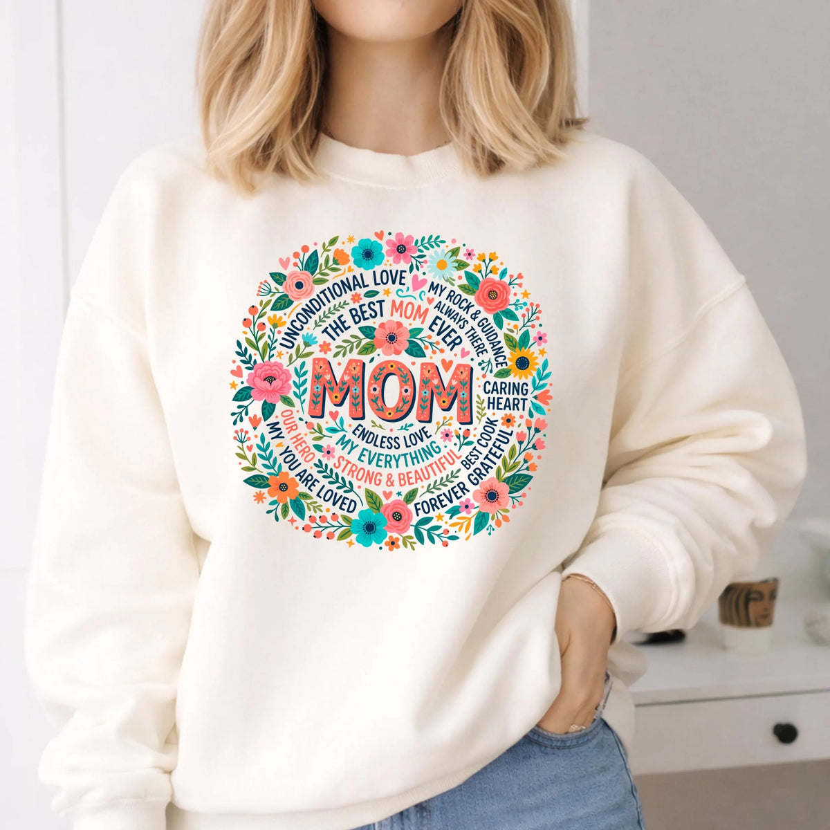 Girl Mom Cute Floral Quote