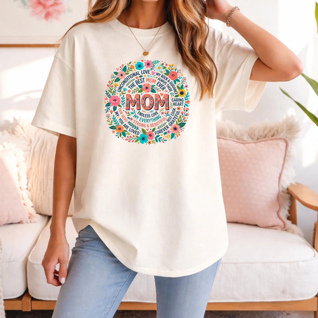 Girl Mom Cute Floral Quote