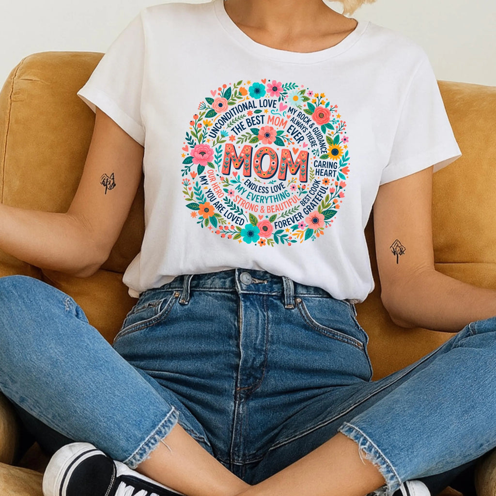 Girl Mom Cute Floral Quote