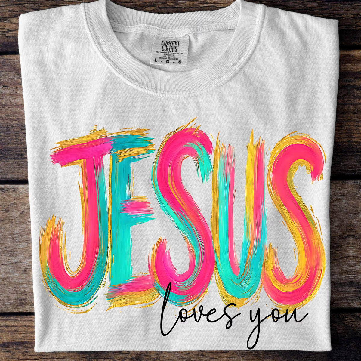 Jesus Loves You Retro Sunset