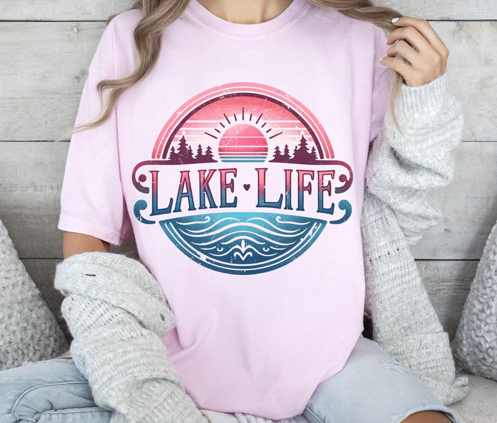 Lake Life Adventure Sunset Tee