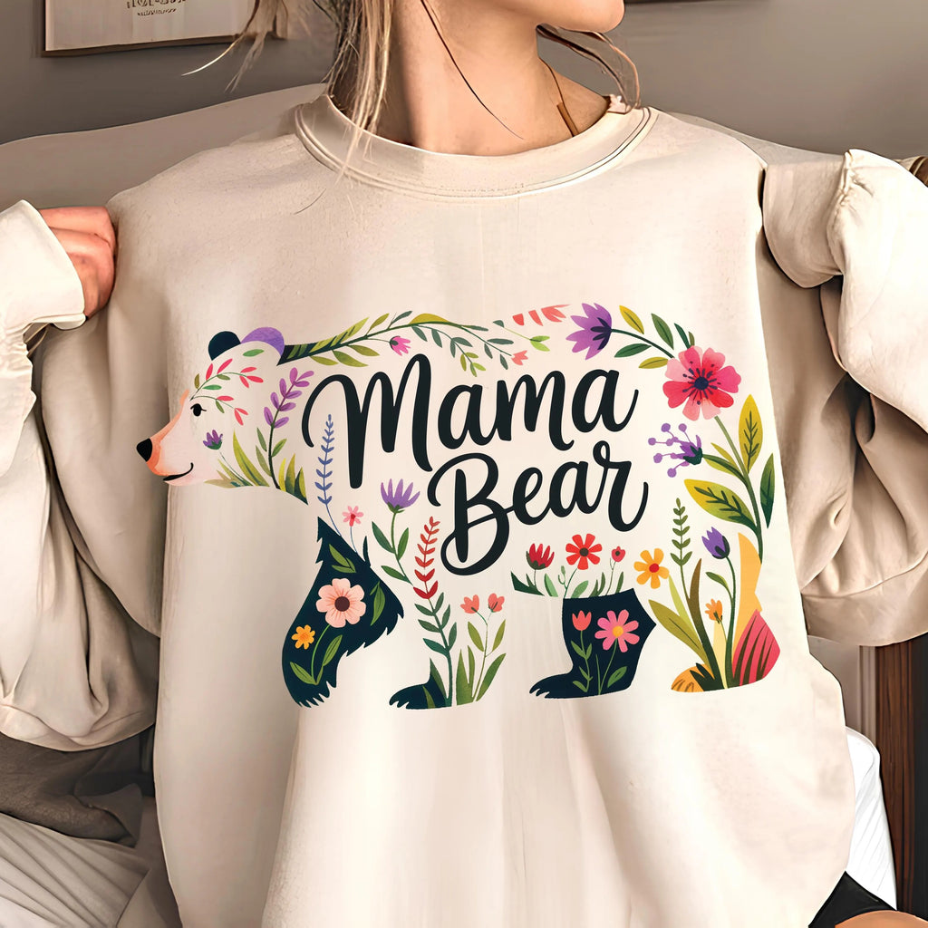 Mama Bear Wildflower Boho Sublimation