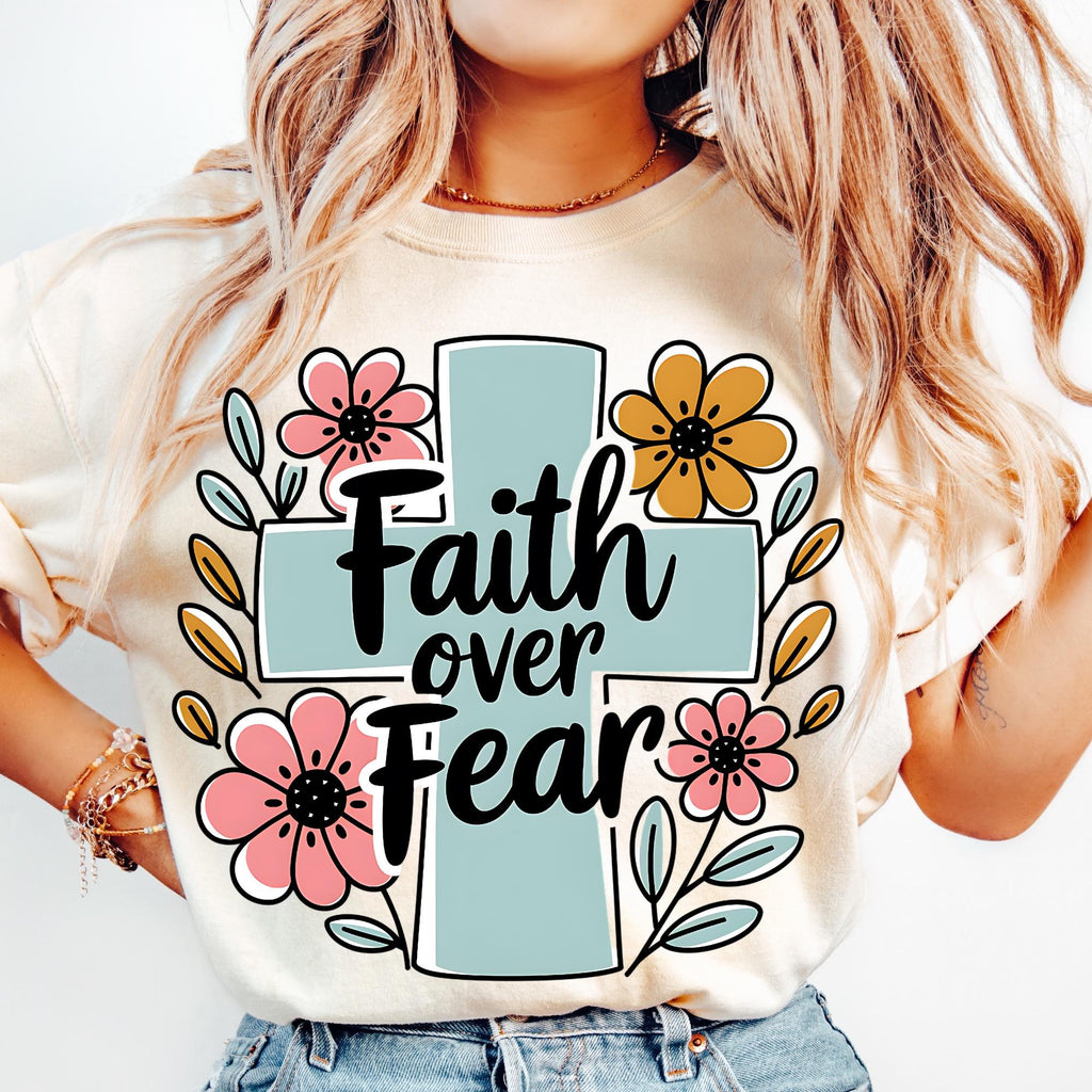 Faith Over Fear Typography DTF