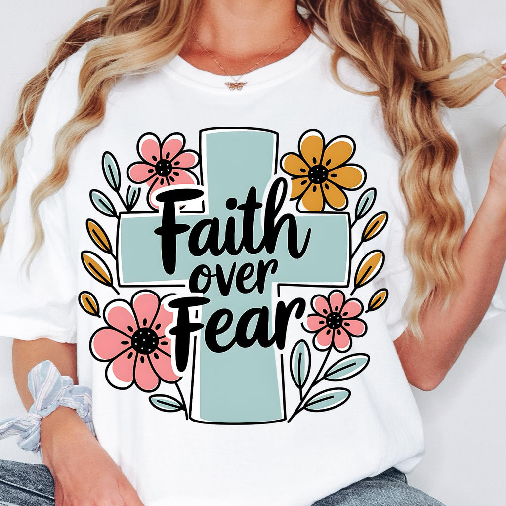 Faith Over Fear Typography DTF