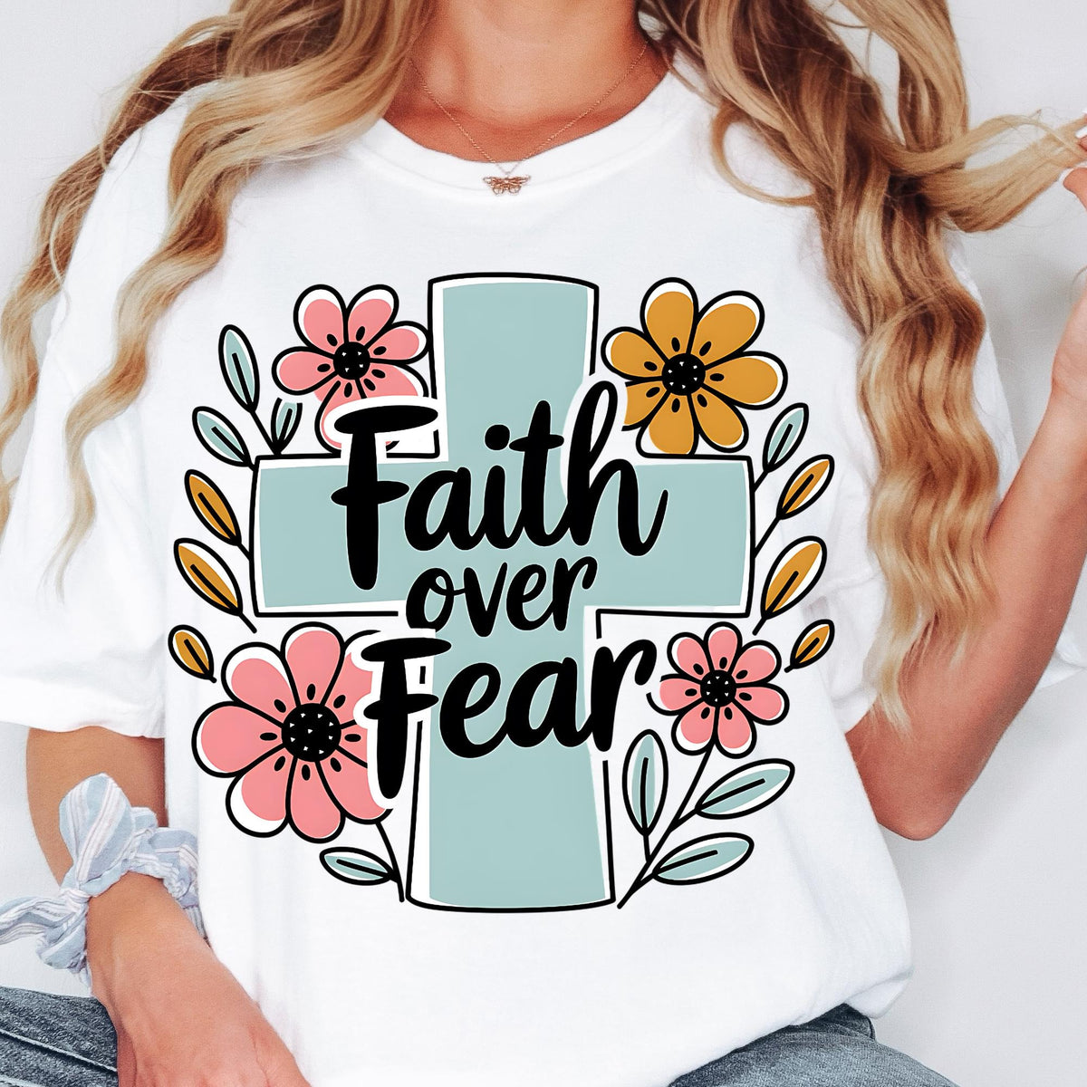 Faith Over Fear Typography DTF