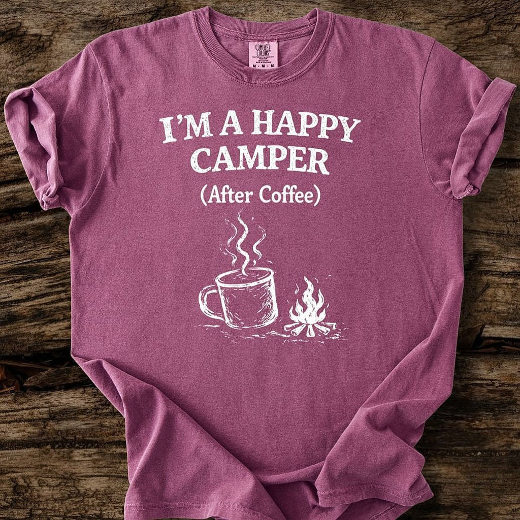 Camping Happy Camper Groovy Quote