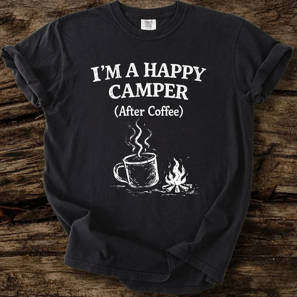 Camping Happy Camper Groovy Quote