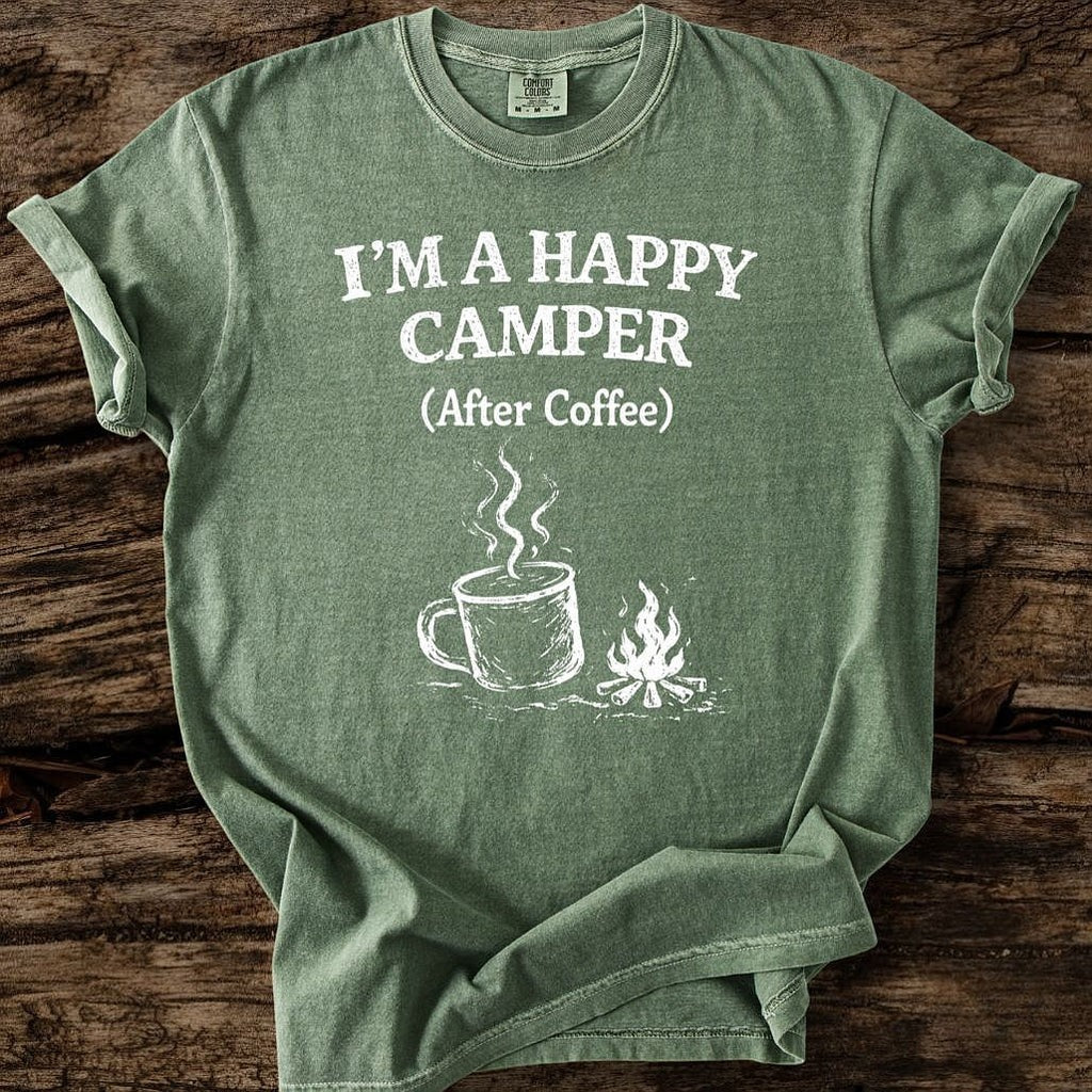Camping Happy Camper Groovy Quote