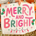 Christmas Merry And Bright Retro