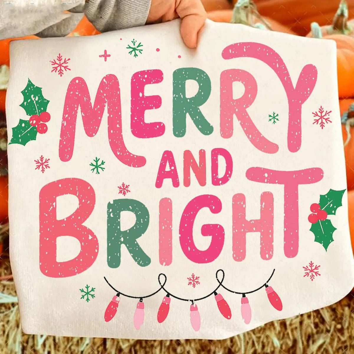 Christmas Merry And Bright Retro