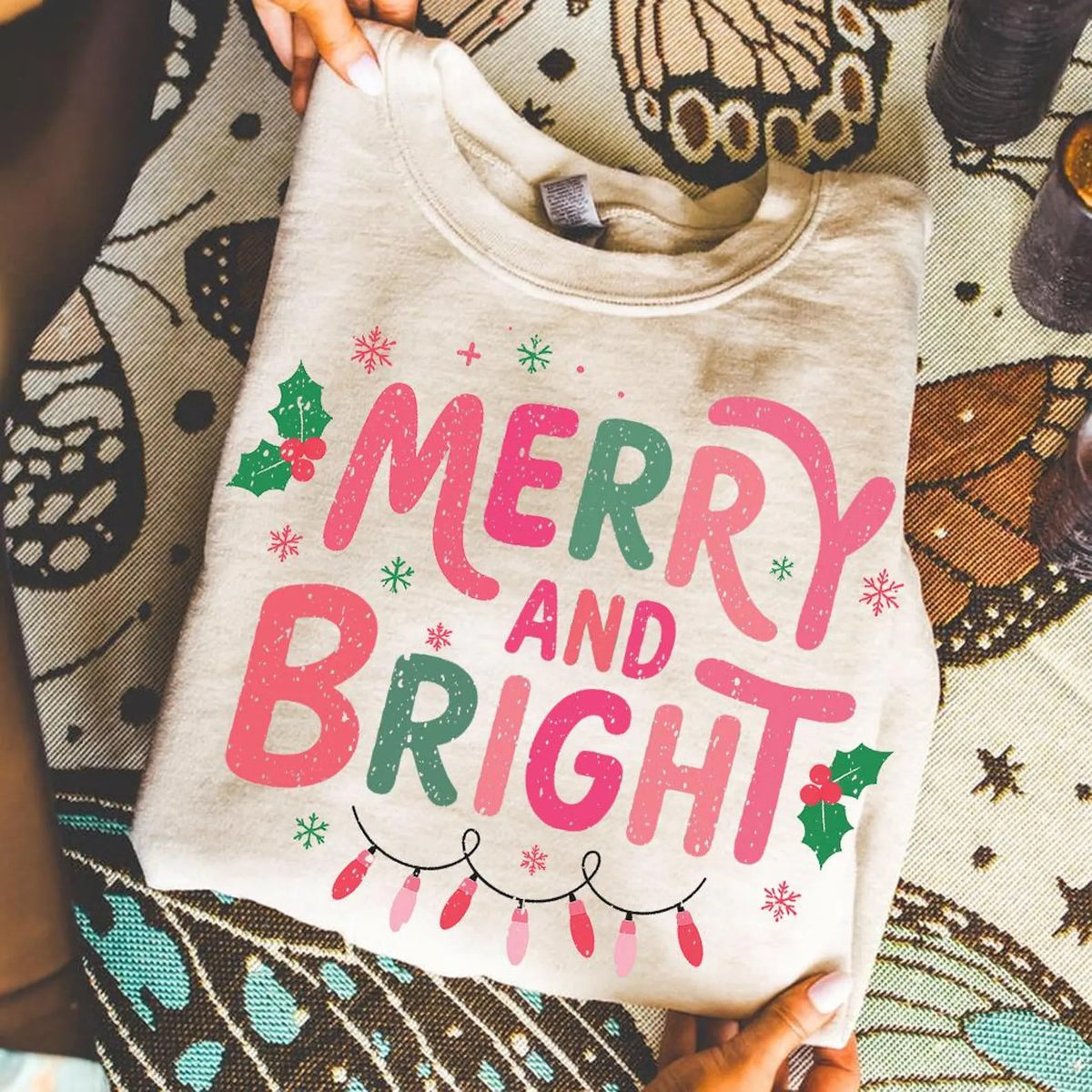 Christmas Merry And Bright Retro