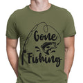 Gone Fishing Funny Dad Typography
