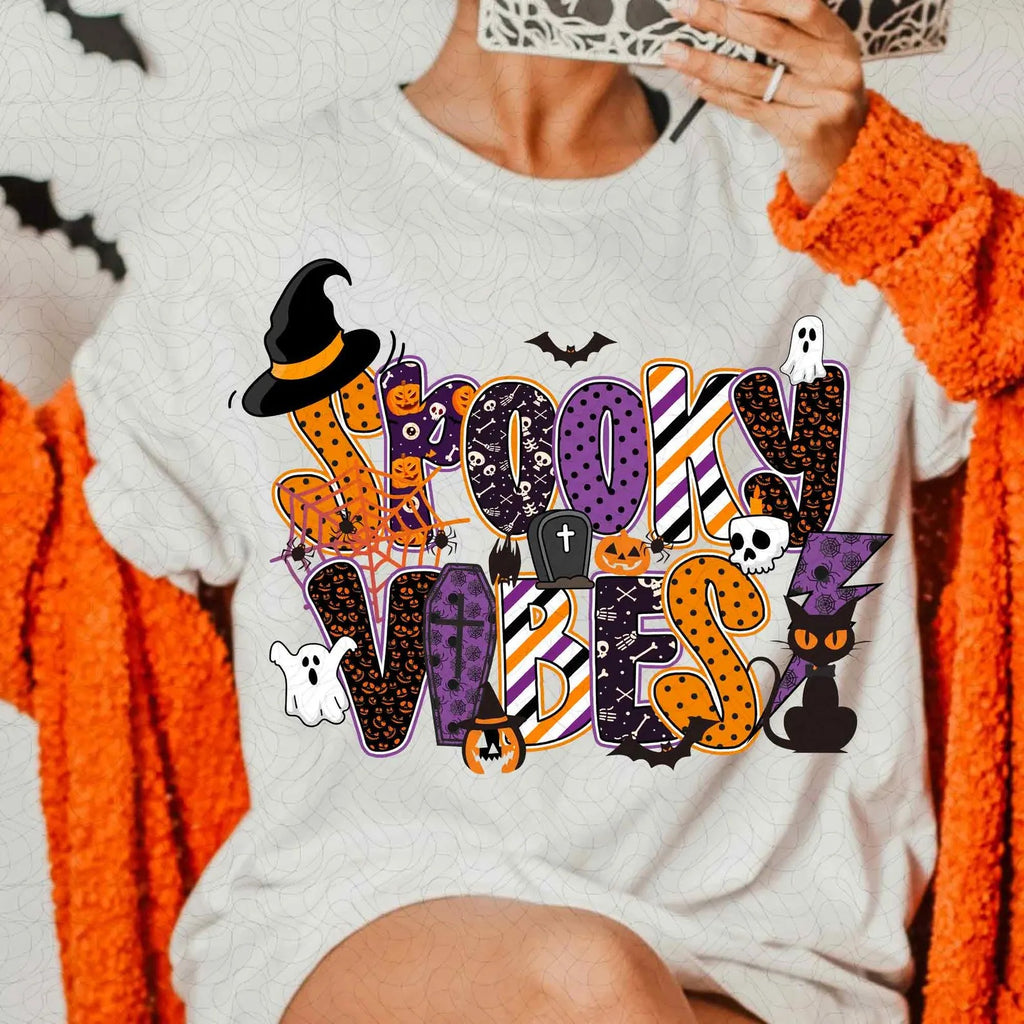 Halloween Spooky Vibes Retro Sublimation