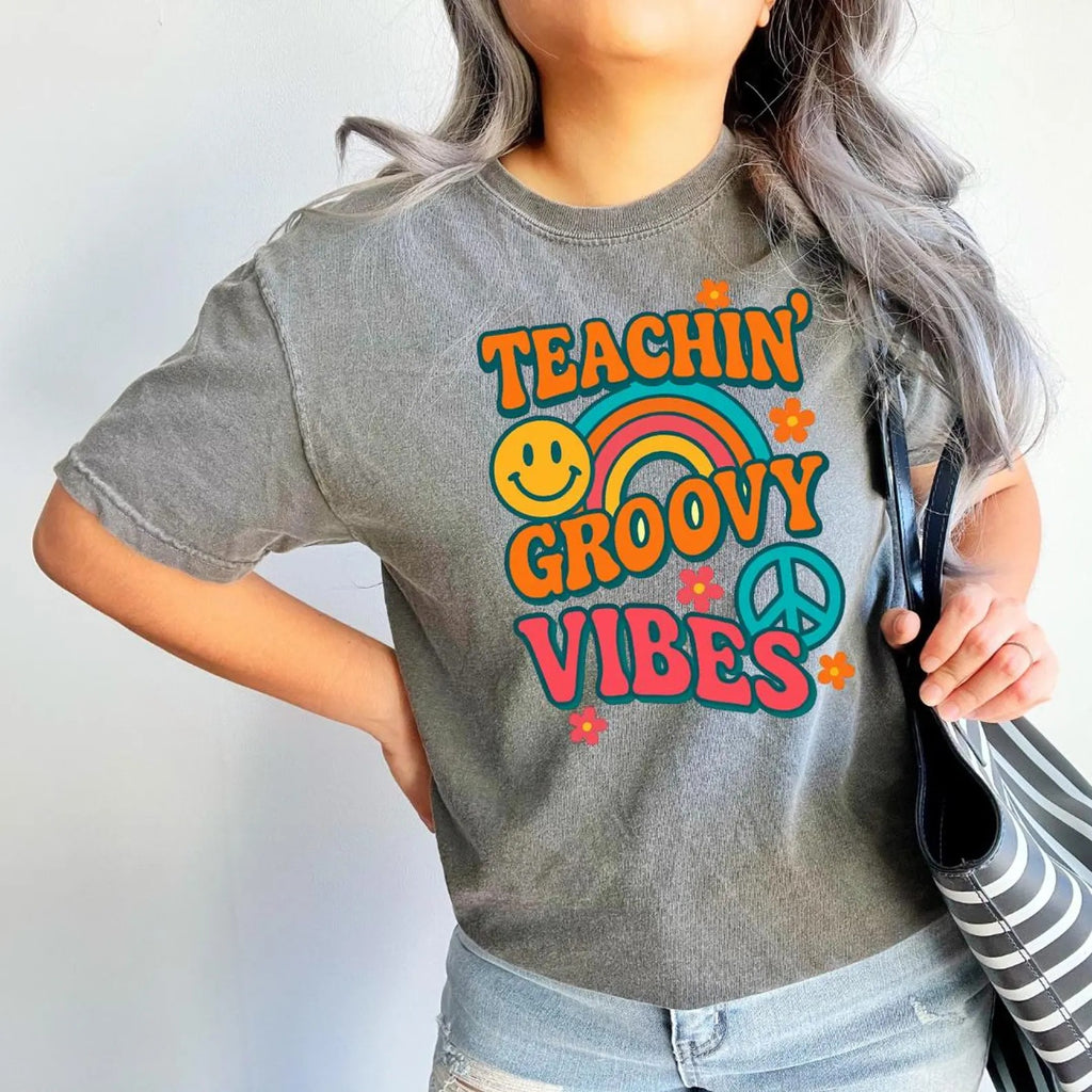 Back To School Teacher Vibes Groovy