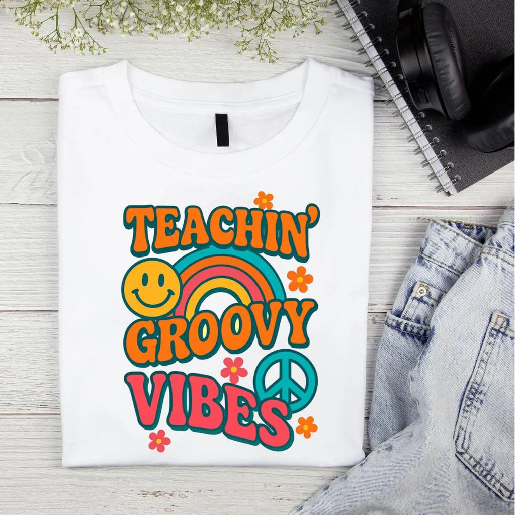 Back To School Teacher Vibes Groovy